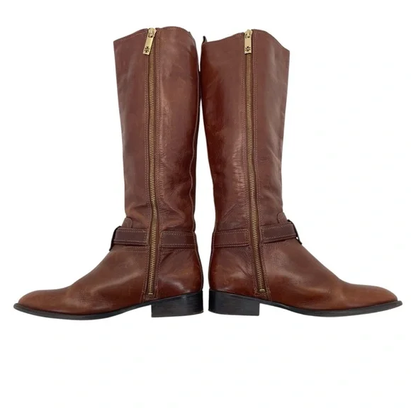 Tory Burch Alessandra Tall Riding Boots 7 Brown - Picture 8 of 16